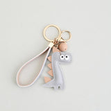 Dinosaur Keychain PU Bag Charm Creative Fun Key Ring C