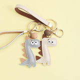 Dinosaur Keychain PU Bag Charm Creative Fun Key Ring C