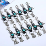 12 Constellation Key Ring Cattle-Leather Starry Sky Time Stone Key Chain
