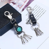 12 Constellation Key Ring Cattle-Leather Starry Sky Time Stone Key Chain