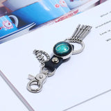 12 Constellation Key Ring Cattle-Leather Starry Sky Time Stone Key Chain