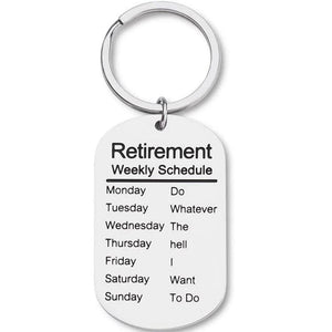 Funny Retirement Keychain for Coworker Retiree Calendar Gag Leaving Gift