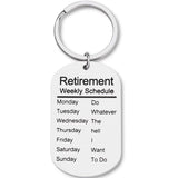 Funny Retirement Keychain for Coworker Retiree Calendar Gag Leaving Gift