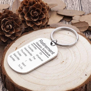 Funny Retirement Keychain for Coworker Retiree Calendar Gag Leaving Gift
