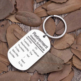Funny Retirement Keychain for Coworker Retiree Calendar Gag Leaving Gift