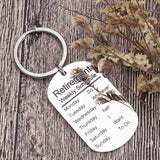 Funny Retirement Keychain for Coworker Retiree Calendar Gag Leaving Gift