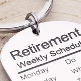 Funny Retirement Keychain for Coworker Retiree Calendar Gag Leaving Gift