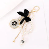 Creative Pendant Perfume Bottle Butterfly Knot Shape Alloy Key Ring