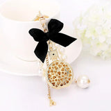 Creative Pendant Perfume Bottle Butterfly Knot Shape Alloy Key Ring