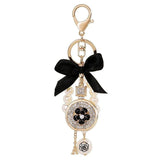 Creative Pendant Perfume Bottle Butterfly Knot Shape Alloy Key Ring