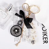Creative Pendant Perfume Bottle Butterfly Knot Shape Alloy Key Ring