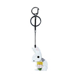 Acrylic Rabbit Keychain Stainless Steel Key Ring for Women Girls