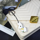 Acrylic Rabbit Keychain Stainless Steel Key Ring for Women Girls