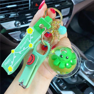 Octopus Inside Pendant Keychain Mobile Phone Lanyard