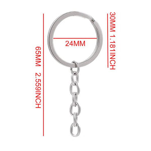 5pcs 30mm Stainless Steel Keychain Car Key Chains Split Ring Women Men