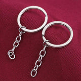 5pcs 30mm Stainless Steel Keychain Car Key Chains Split Ring Women Men
