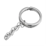 5pcs 30mm Stainless Steel Keychain Car Key Chains Split Ring Women Men
