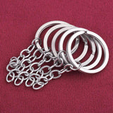 5pcs 30mm Stainless Steel Keychain Car Key Chains Split Ring Women Men