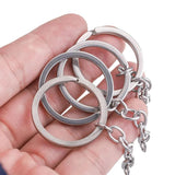 5pcs 30mm Stainless Steel Keychain Car Key Chains Split Ring Women Men