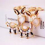 Donkey Crystal Keyring Car Bag Pendant Party Gift Key Chain DK243