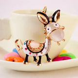 Donkey Crystal Keyring Car Bag Pendant Party Gift Key Chain DK243