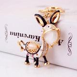 Donkey Crystal Keyring Car Bag Pendant Party Gift Key Chain DK243