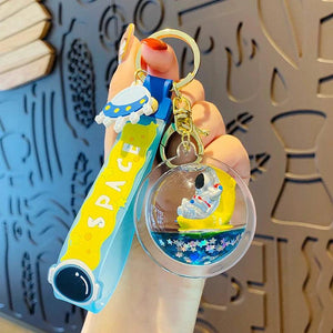Floating Astronaut Doll Keychain for Couple Car Bag Pendant