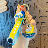 Floating Astronaut Doll Keychain for Couple Car Bag Pendant