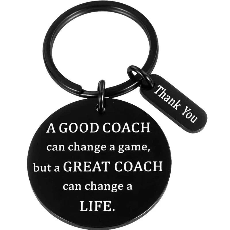 Coach Retirement Thank You Keychain - A Good Coach Can Change a Game