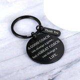 Coach Retirement Thank You Keychain - A Good Coach Can Change a Game