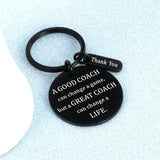 Coach Retirement Thank You Keychain - A Good Coach Can Change a Game