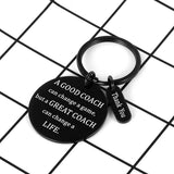 Coach Retirement Thank You Keychain - A Good Coach Can Change a Game