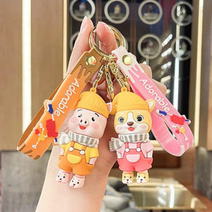 Animal Family Cartoon Suspenders Scarves Keychain