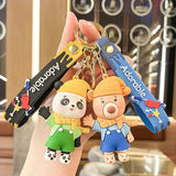 Animal Family Cartoon Suspenders Scarves Keychain