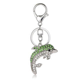Dolphin Crystal Metal Car Pendant Key Chain Key Ring Ladies Bag Key Chain