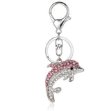 Dolphin Crystal Metal Car Pendant Key Chain Key Ring Ladies Bag Key Chain