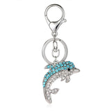 Dolphin Crystal Metal Car Pendant Key Chain Key Ring Ladies Bag Key Chain