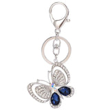 Crystal Butterfly Keychain Car Bag Charm Gift Pendant Trinket for Lady Girl