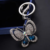 Crystal Butterfly Keychain Car Bag Charm Gift Pendant Trinket for Lady Girl