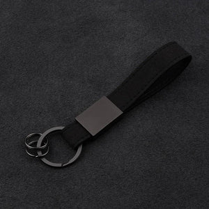 Faux Suede Car Keychain Soft Keyring Couples Keyfob Wrist Wallet