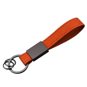 Faux Suede Car Keychain Soft Keyring Couples Keyfob Wrist Wallet