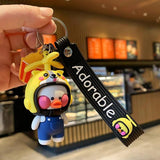 Cartoon Bamboo Dragonfly Helmet Duckling Key Chain