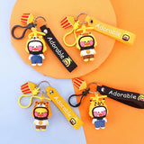 Cartoon Bamboo Dragonfly Helmet Duckling Key Chain