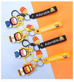 Cartoon Bamboo Dragonfly Helmet Duckling Key Chain