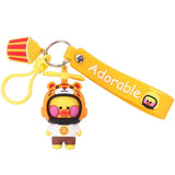 Cartoon Bamboo Dragonfly Helmet Duckling Key Chain