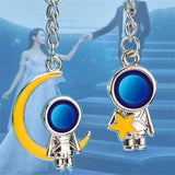 Spaceman Metal Keychain Astronaut Moon Star Key Chain For Space Fans Souvenirs