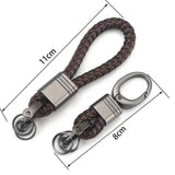 Leather Knitting Rope KeyChain Hand Woven High-Grade Car KeyChains