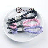 Leather Knitting Rope KeyChain Hand Woven High-Grade Car KeyChains