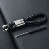 Leather Knitting Rope KeyChain Hand Woven High-Grade Car KeyChains