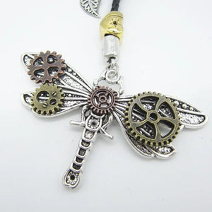 Dragonfly Drop Gears Steampunk Key Chain
